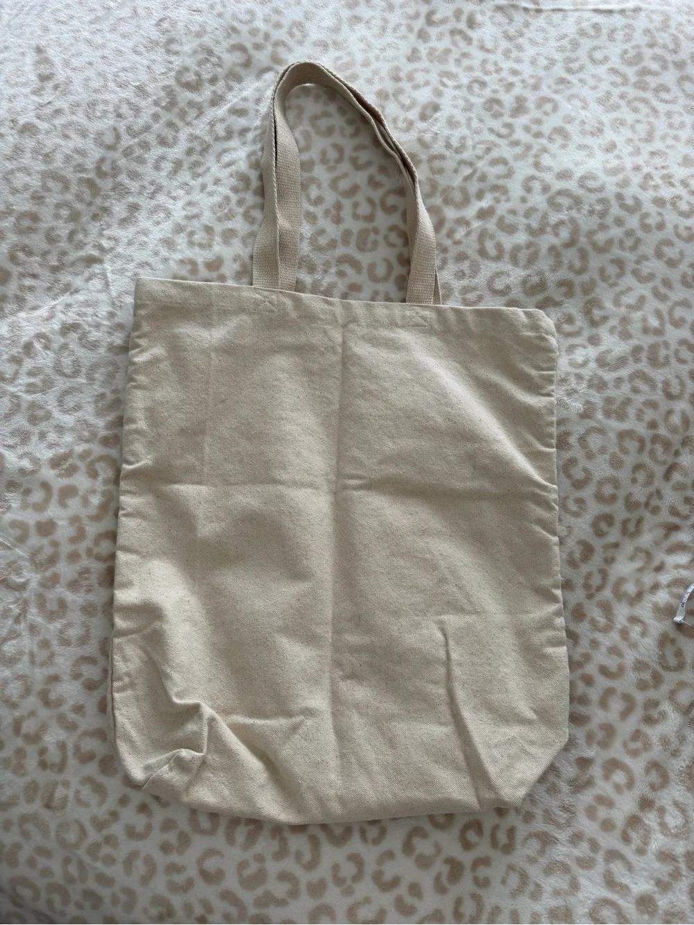 Cost Plus World Market Canvas Tote Bag with Black Skeleton Print
